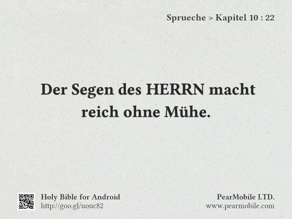 Sprueche, Kapitel 10:22